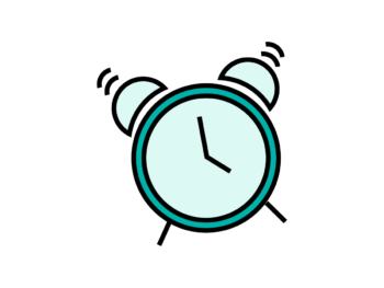 A vector image of an alarm clock