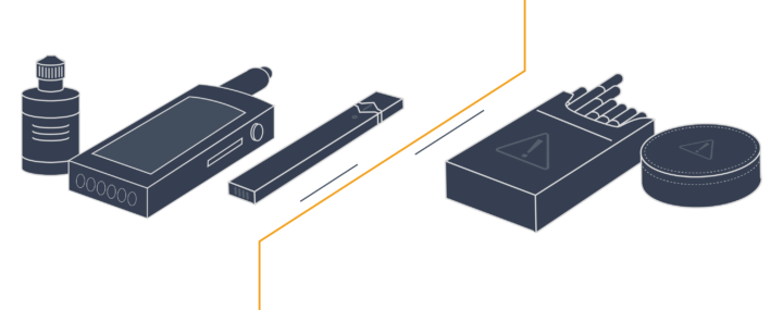 Image of different vaping devices