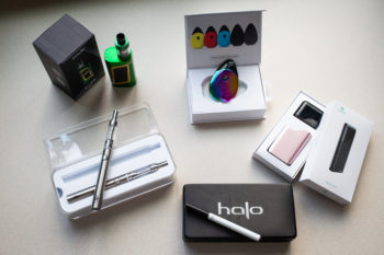 A variety of e-cigrarettes. Learn more about vaping and the risks.