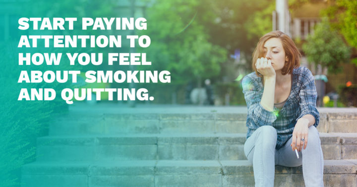 Woman looking concerned. Learn more about quitting smoking.
