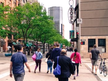 The 16th Street Mall in Downtown Denver is shown midday. Learn more about vaping and tobacco use in Colorado.